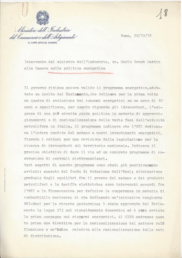 Programma energetico nazionale 1975 1980 Archivio 9centro