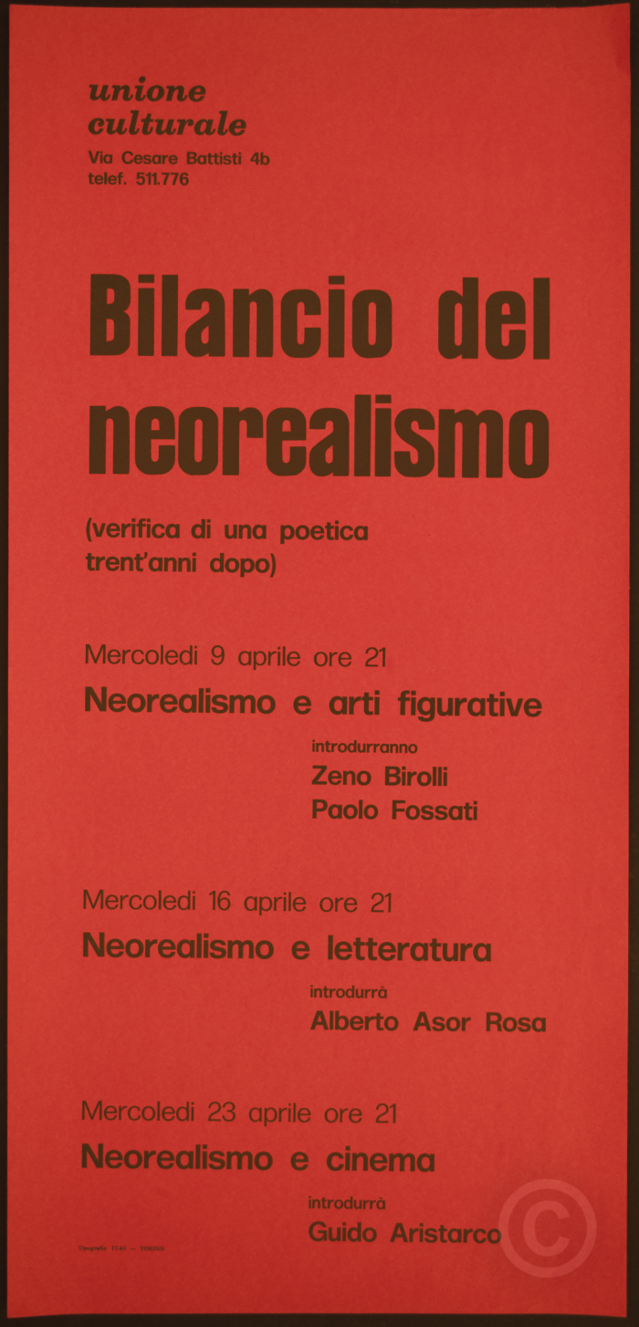 Bilancio del neorealismo. Verifica di una poetica trent anni dopo